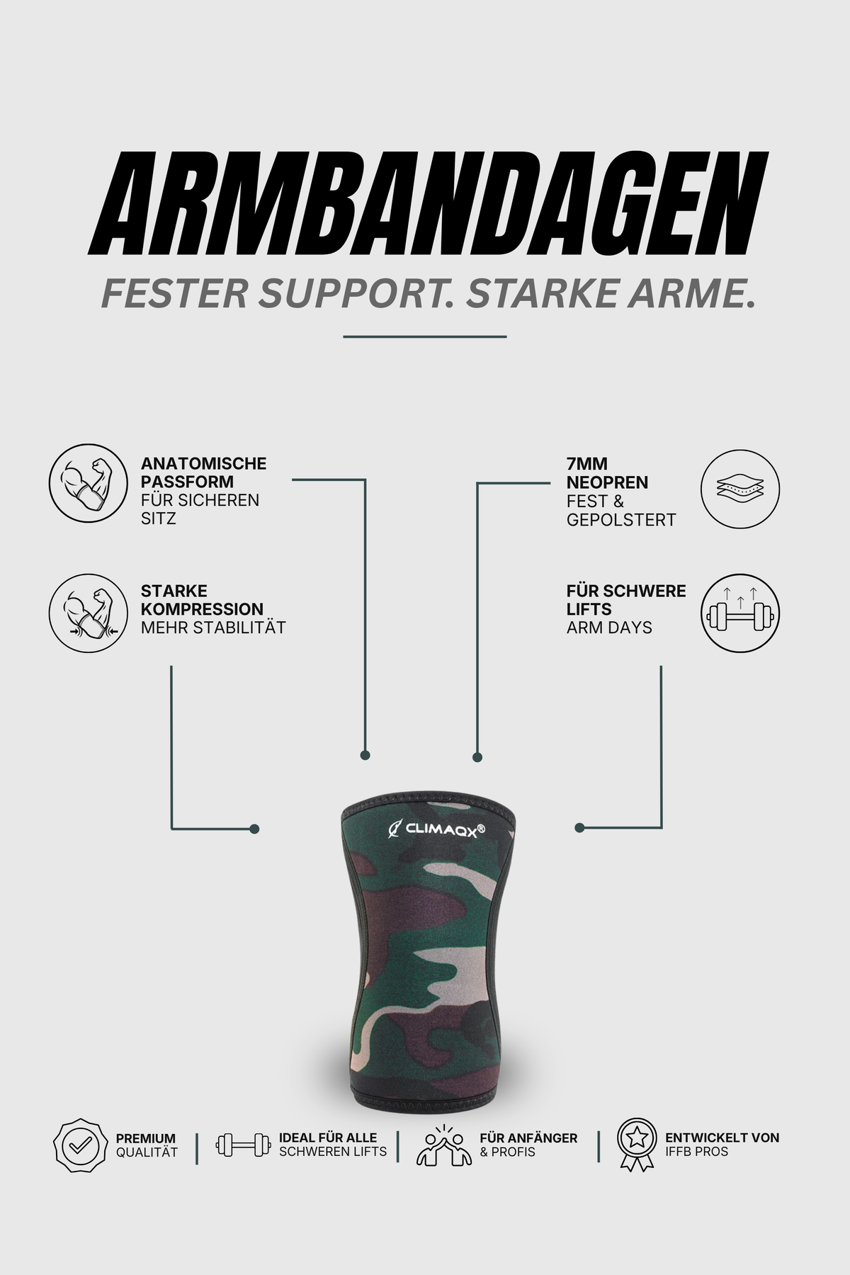 Bundle Essential Green-Camouflage – Grips, Knie & Arm