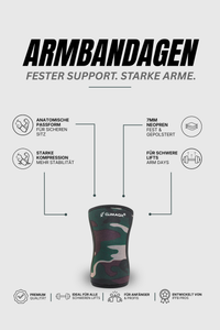 Bundle Protection Green-Camouflage – Gürtel, Knie & Arm