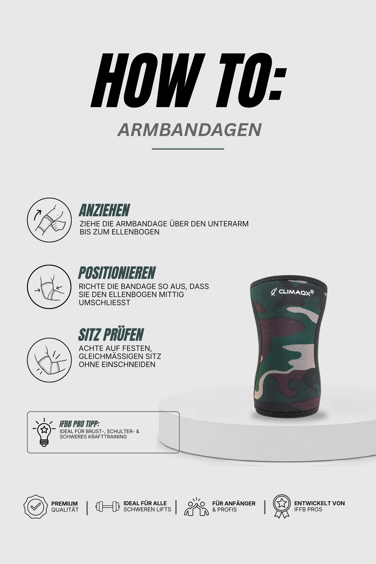 Bundle Protection Green-Camouflage – Gürtel, Knie & Arm