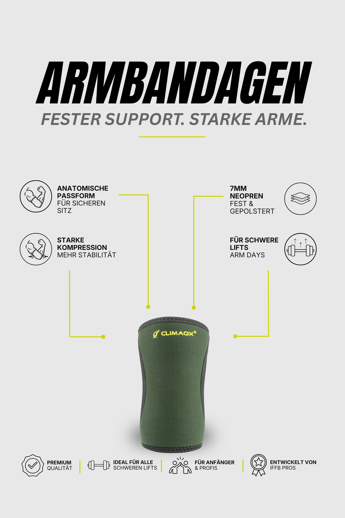 Bundle Essential Schwarz/Khaki – Grips, Knie & Arm