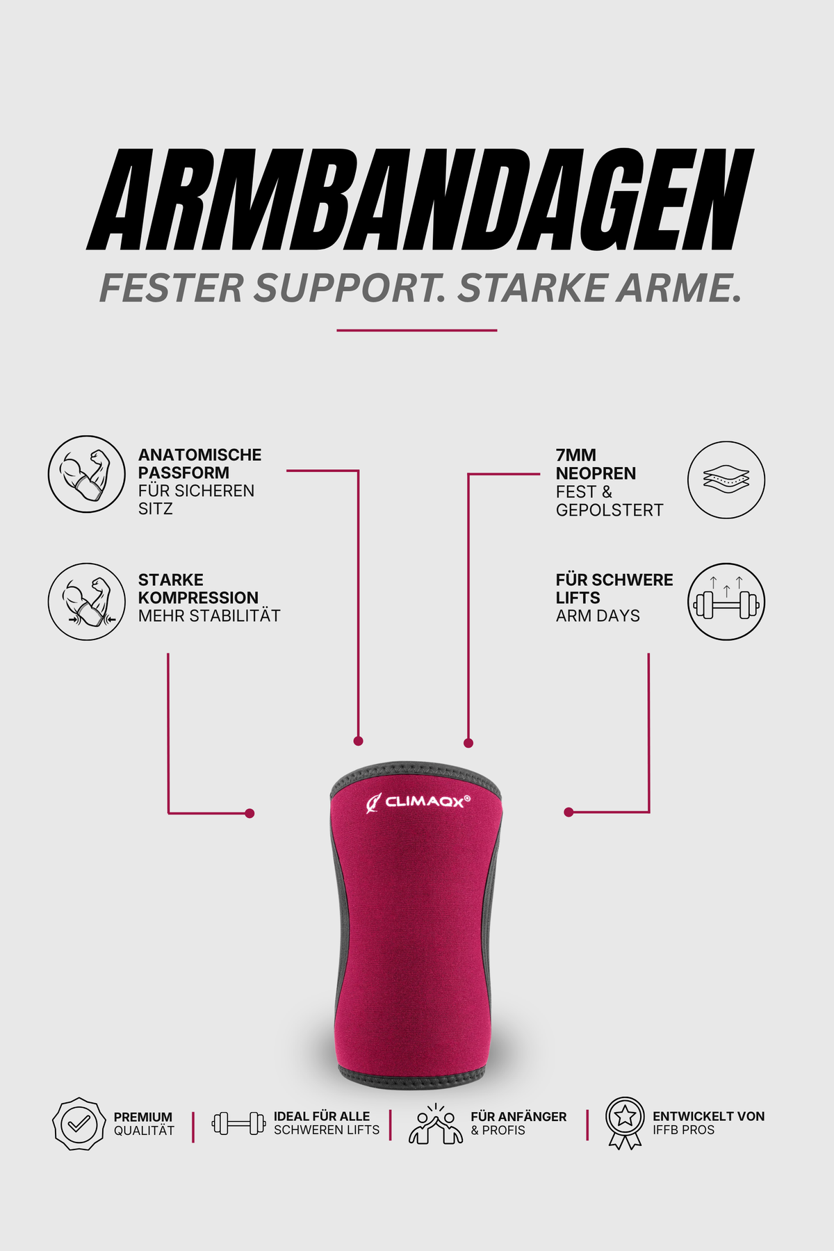 Bundle Essential Schwarz/Rot – Grips, Knie & Arm
