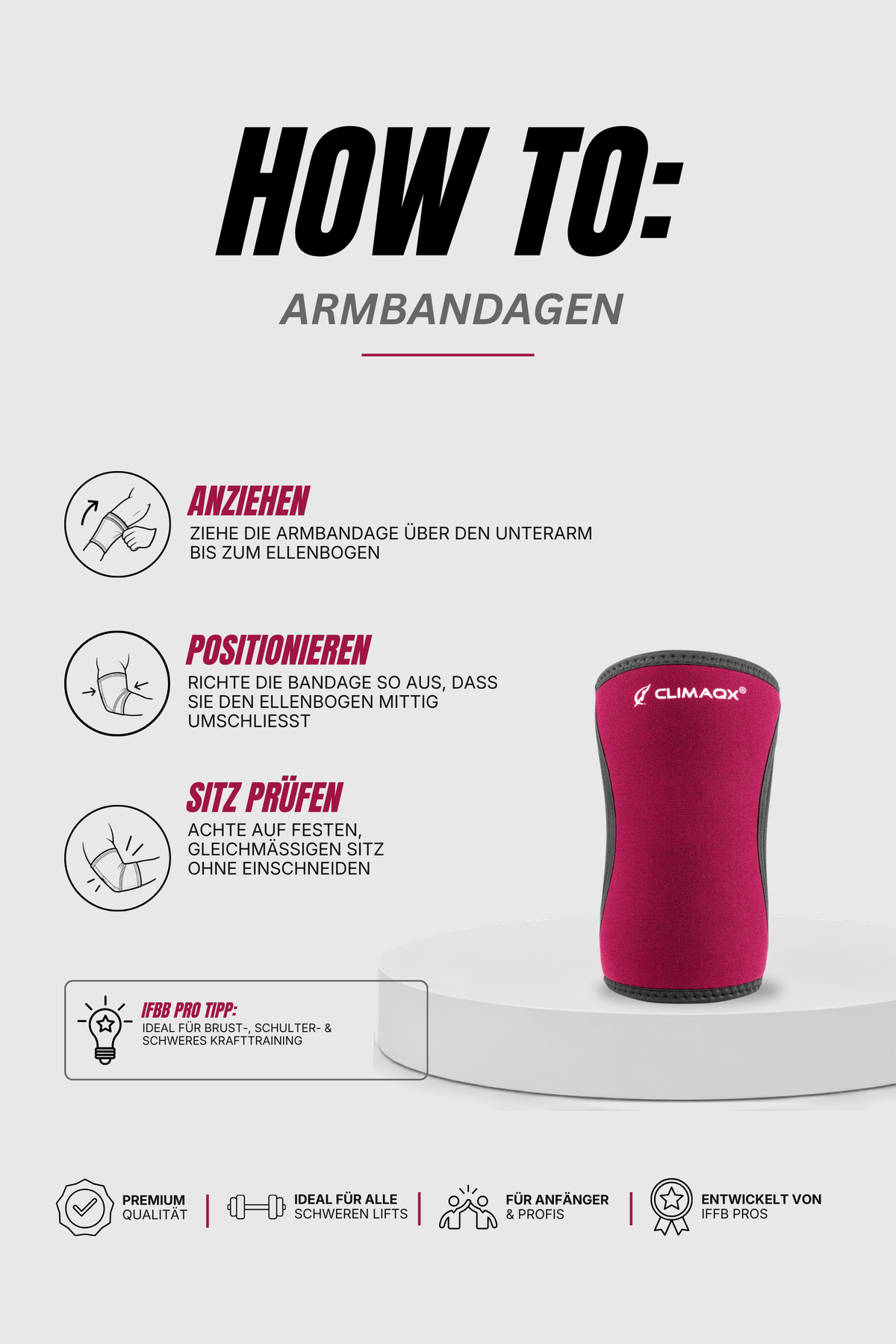 Bundle Essential Schwarz/Rot – Grips, Knie & Arm