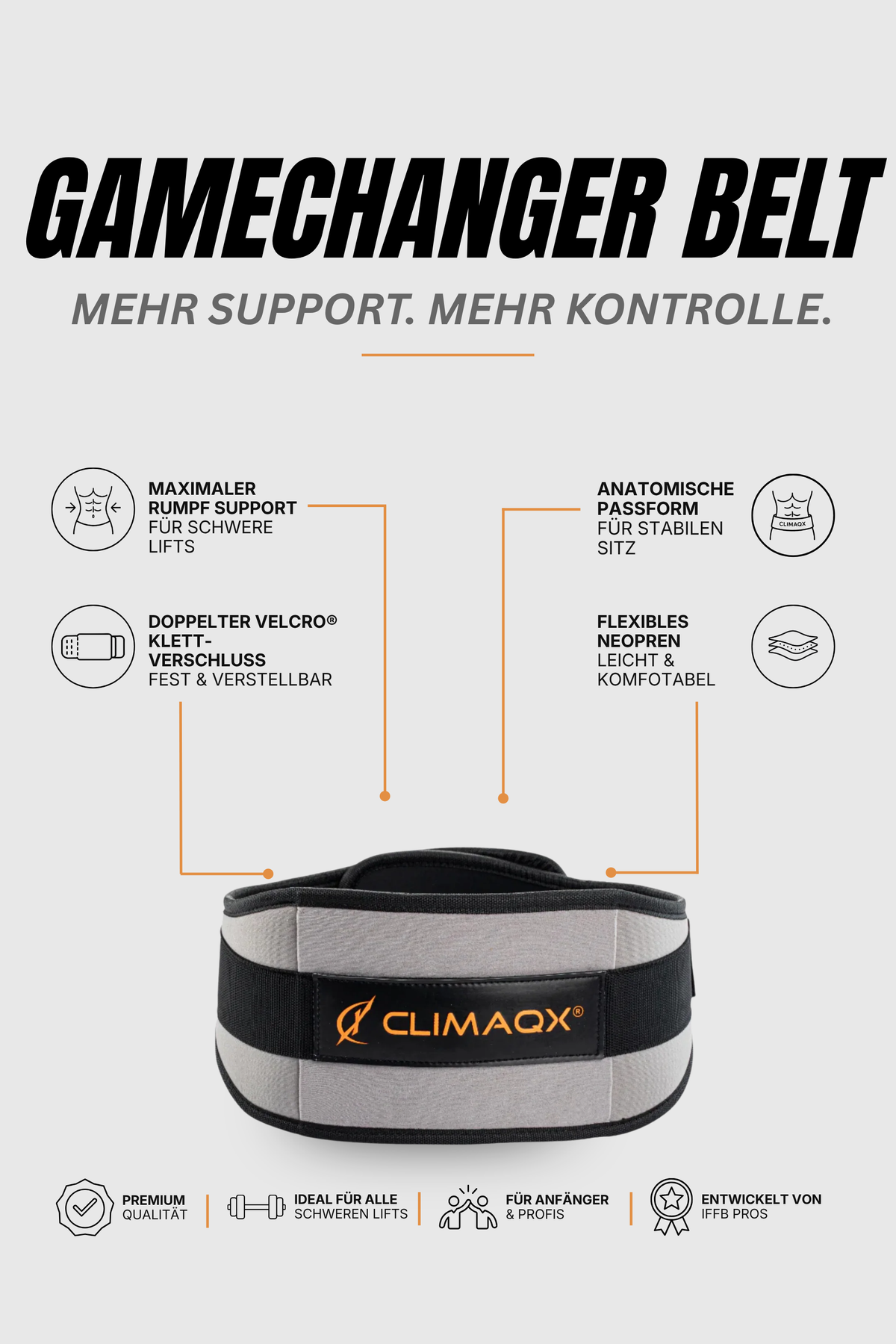 Gewichthebergürtel GameChanger Neopren XS - XL