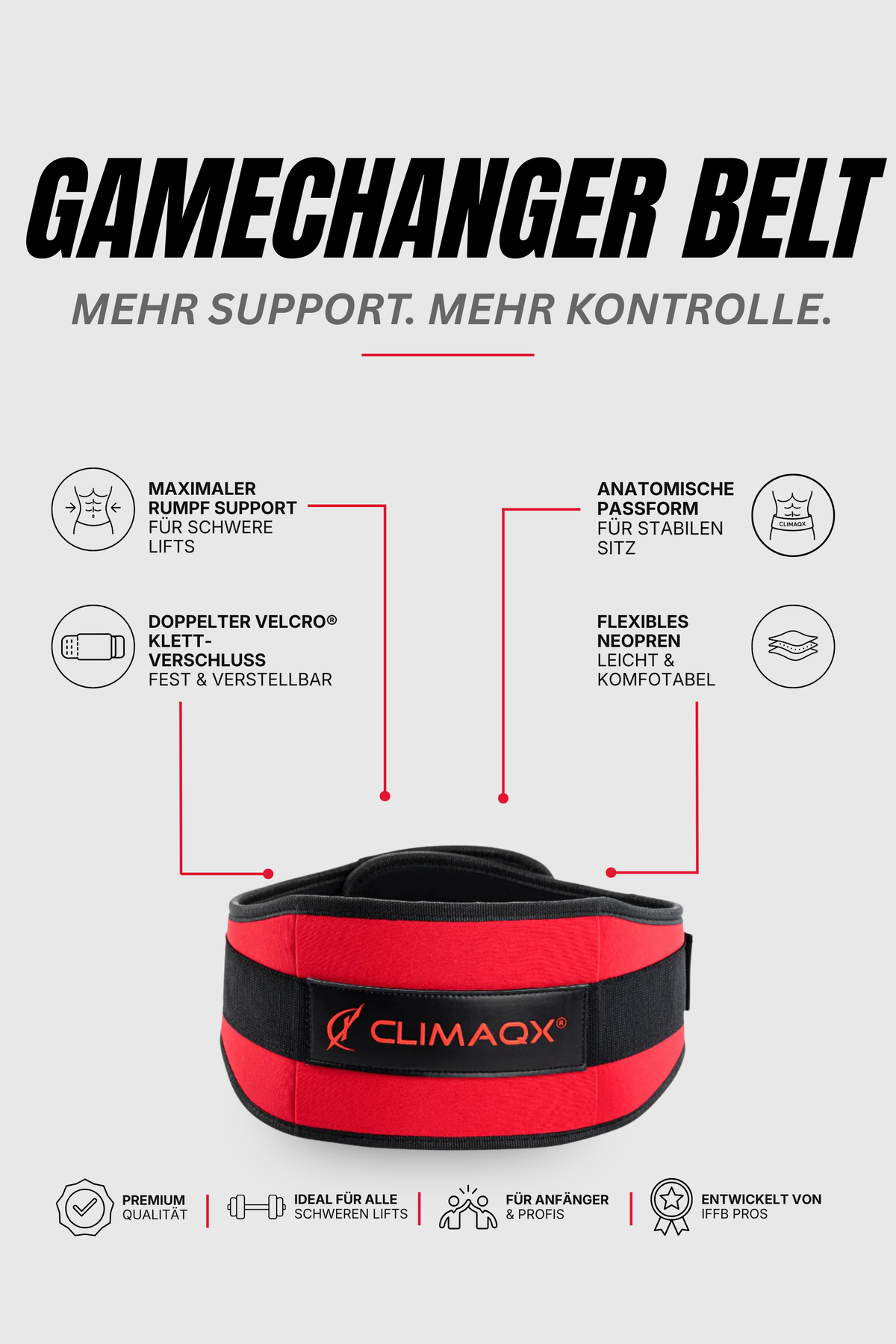 Gewichthebergürtel GameChanger Neopren XS - XL