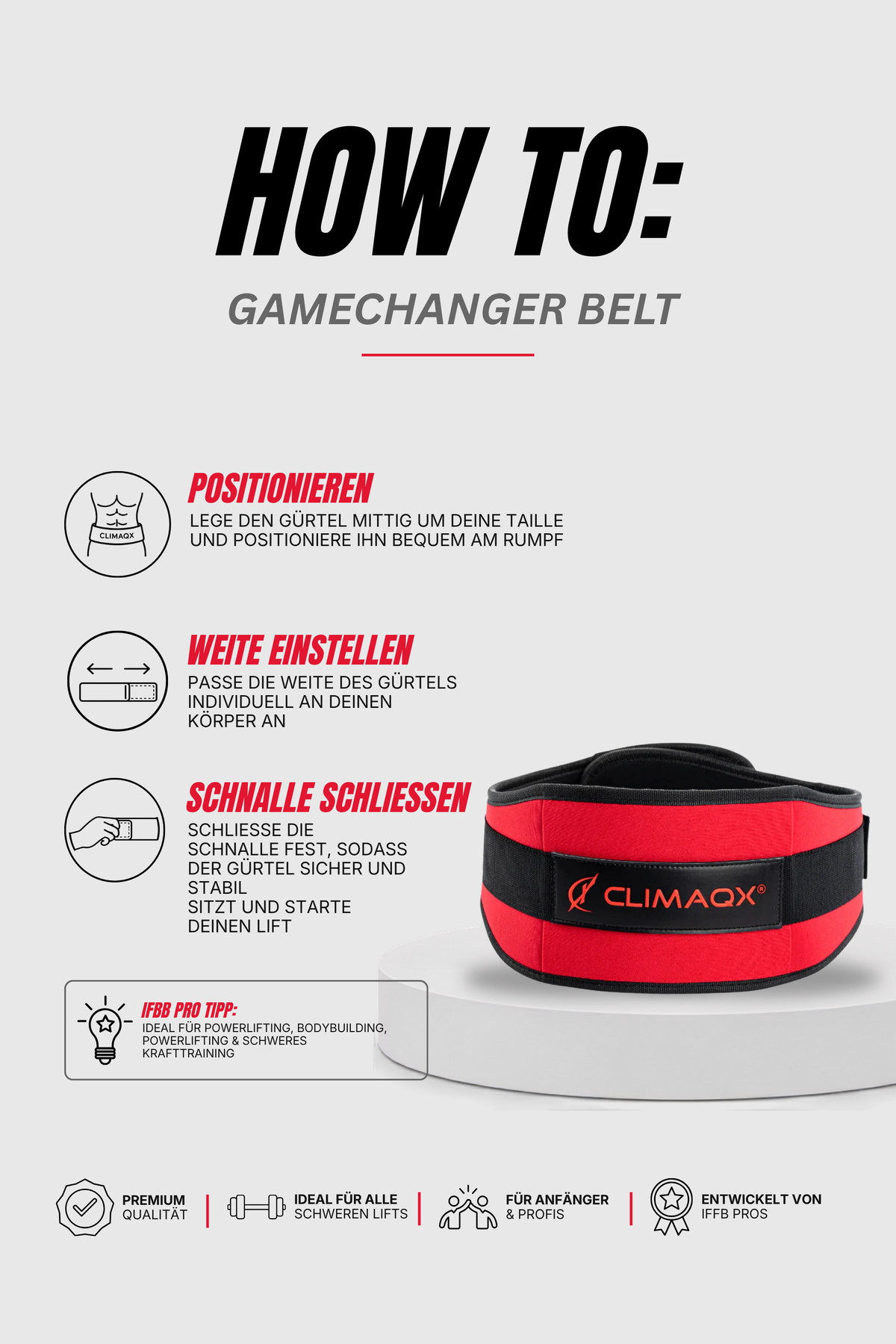 Gewichthebergürtel GameChanger Neopren XS - XL