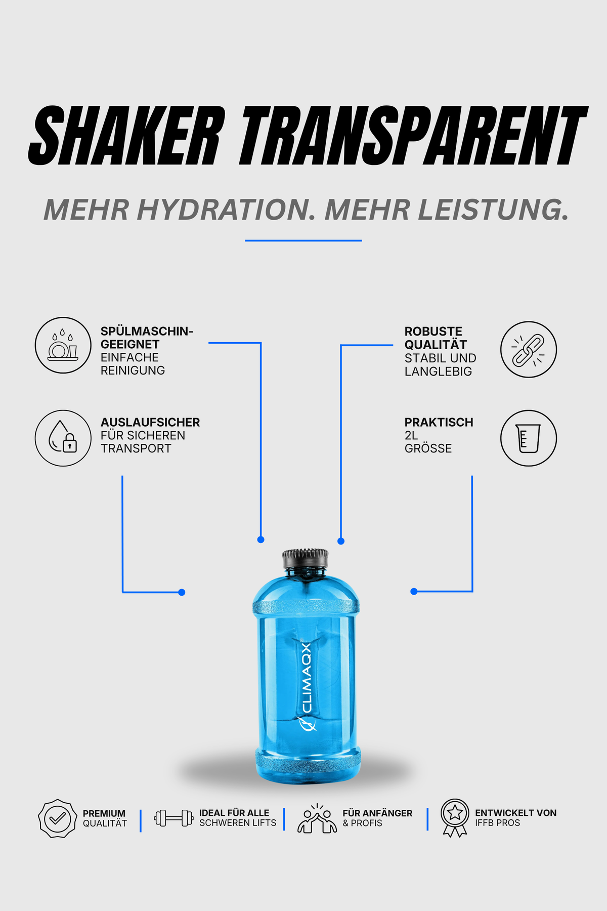 Climaqx 2L Shaker TRANSPARENT
