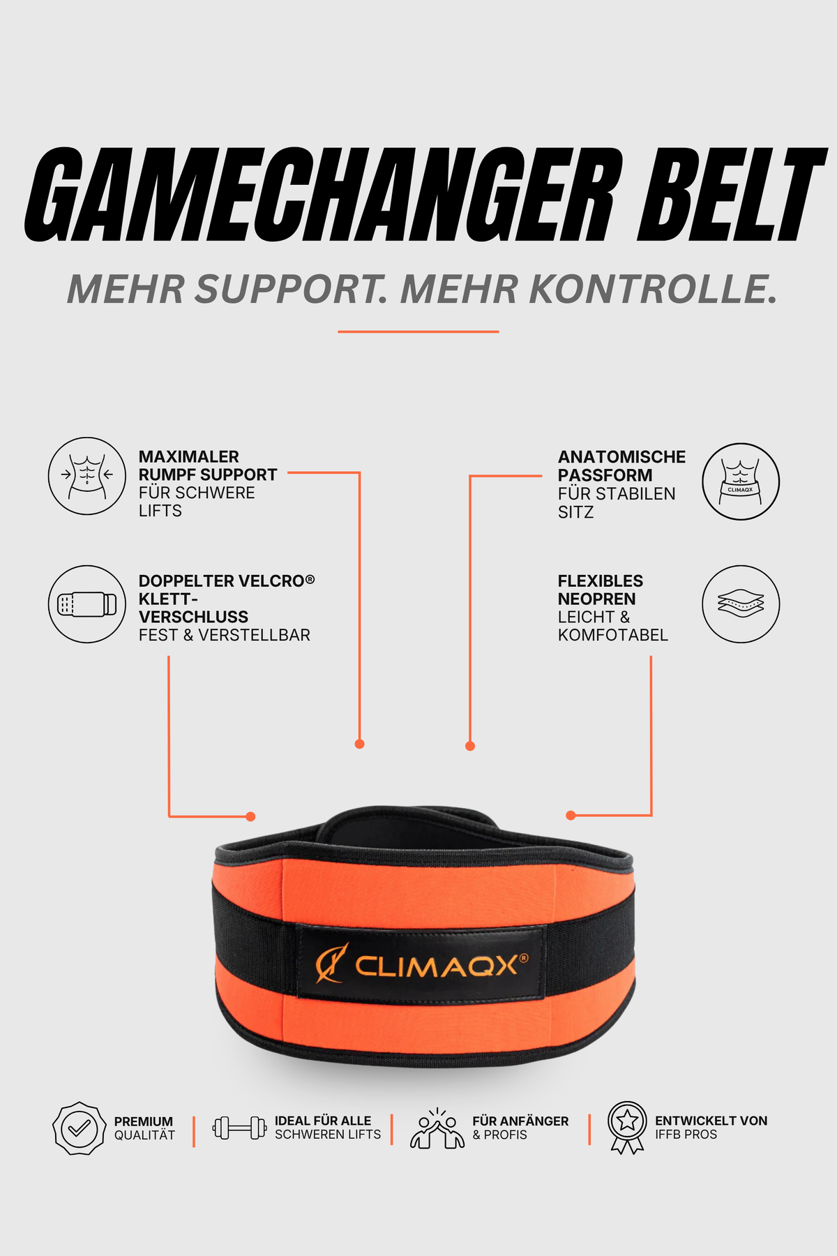 Gewichthebergürtel GameChanger Neopren XS - XL