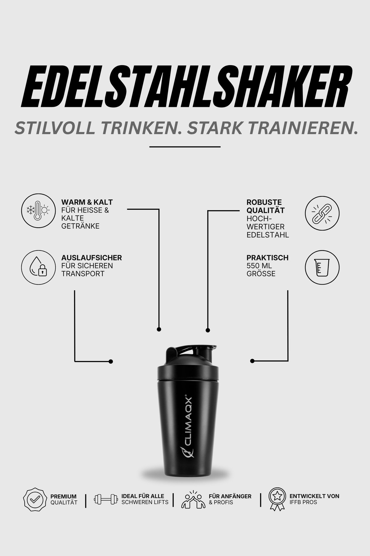 Climaqx Edelstahlshaker