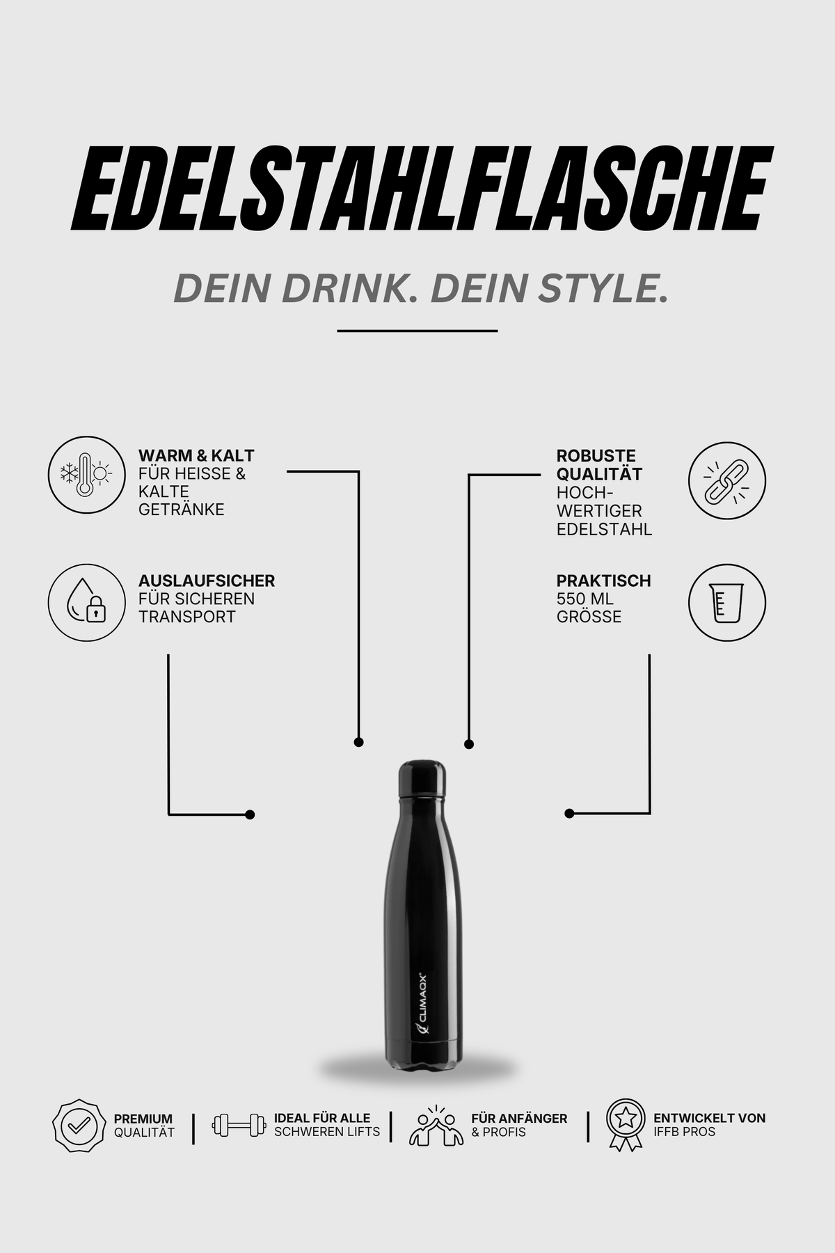 Climaqx Edelstahlflasche