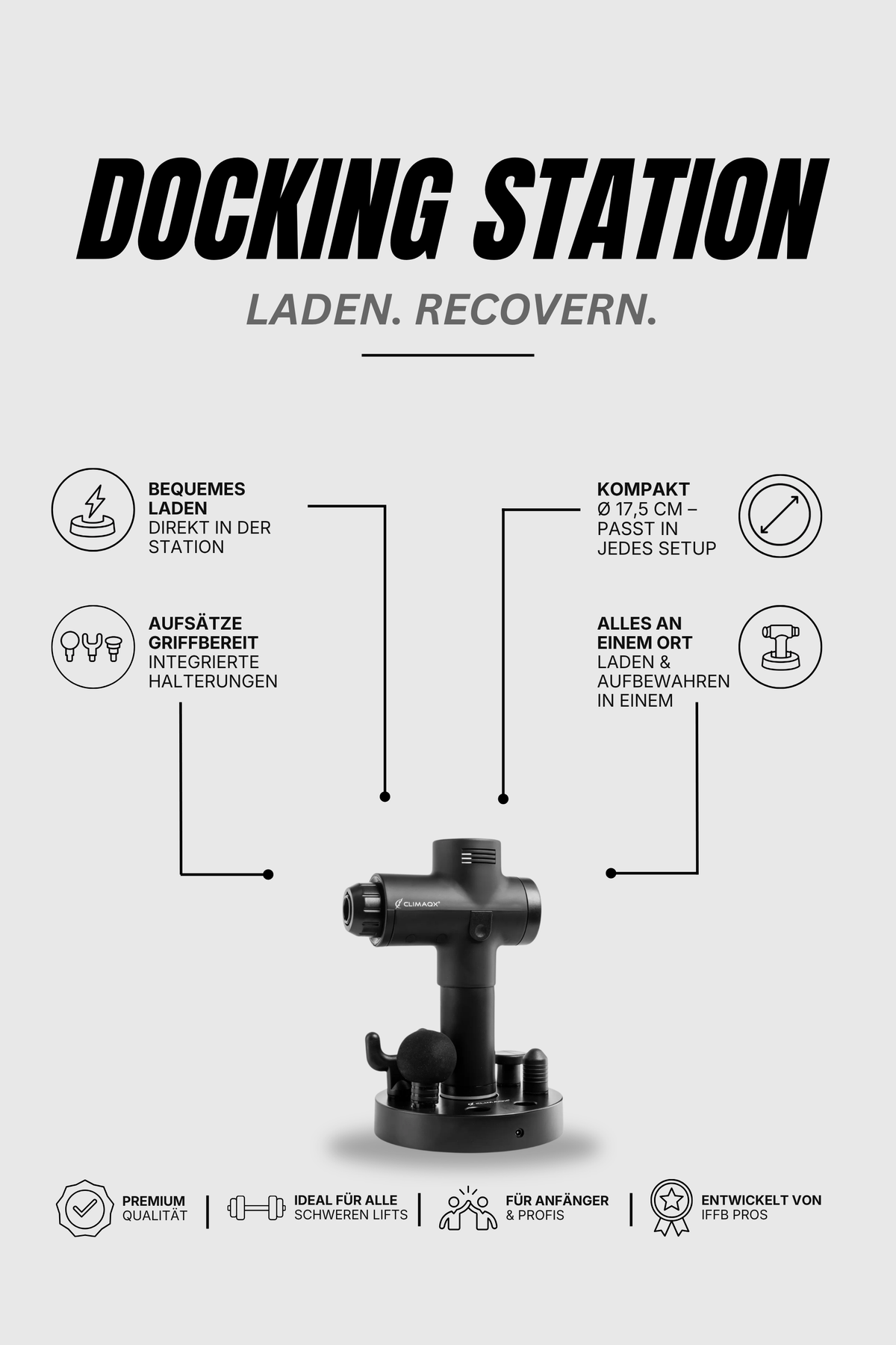 Climaqx Massage Gun Docking Station