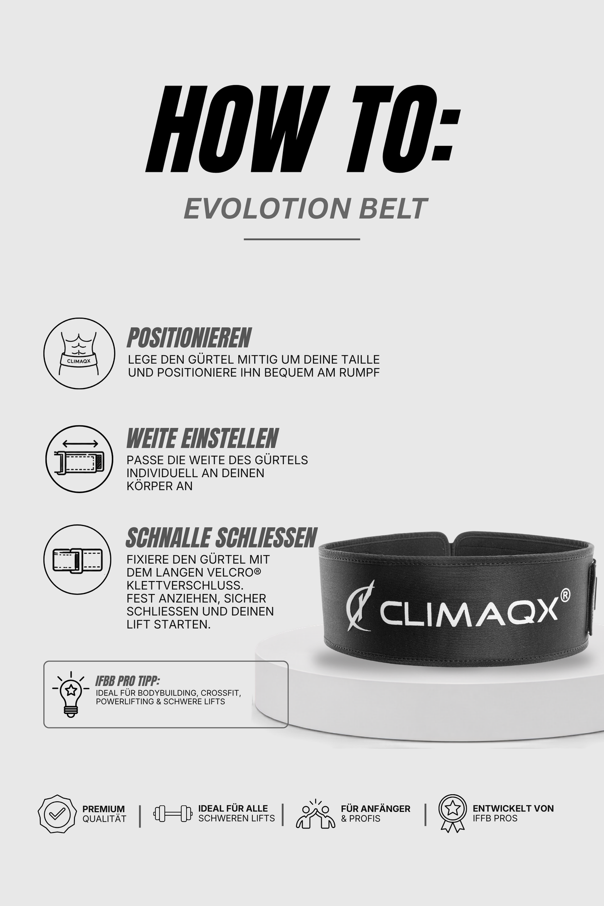 Gewichthebergürtel Evolution Neopren XS - XL