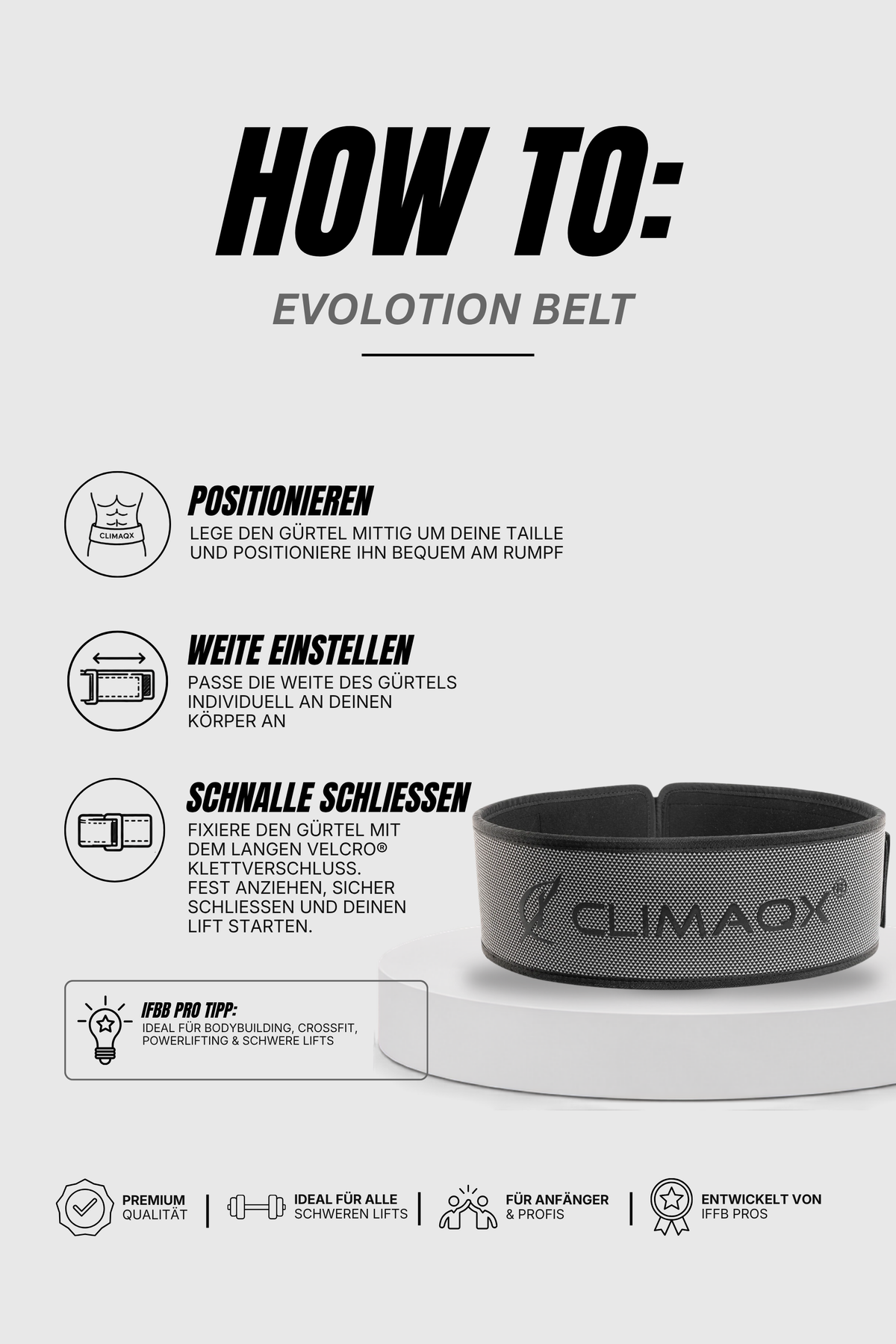 Gewichthebergürtel Evolution Neopren XS - XL