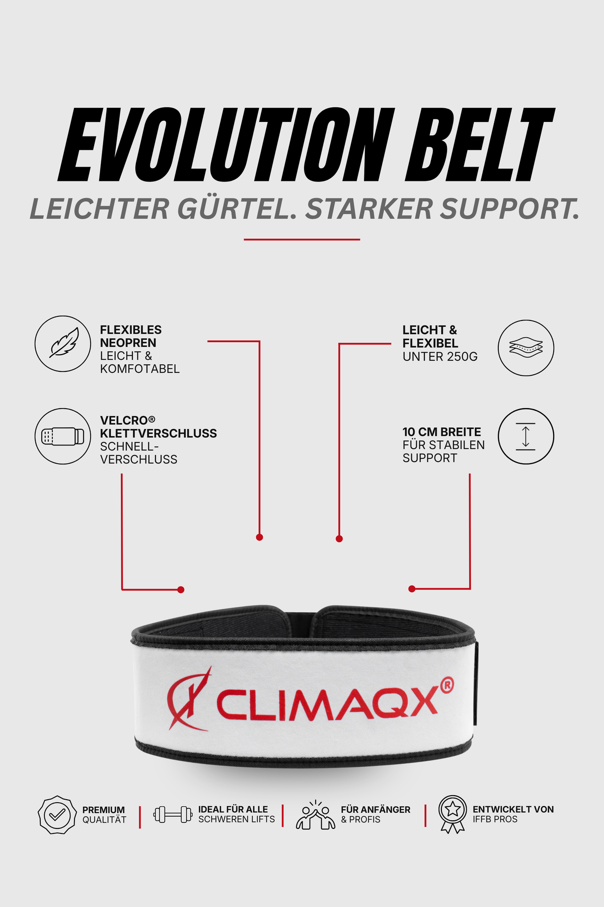 Gewichthebergürtel Evolution Neopren XS - XL