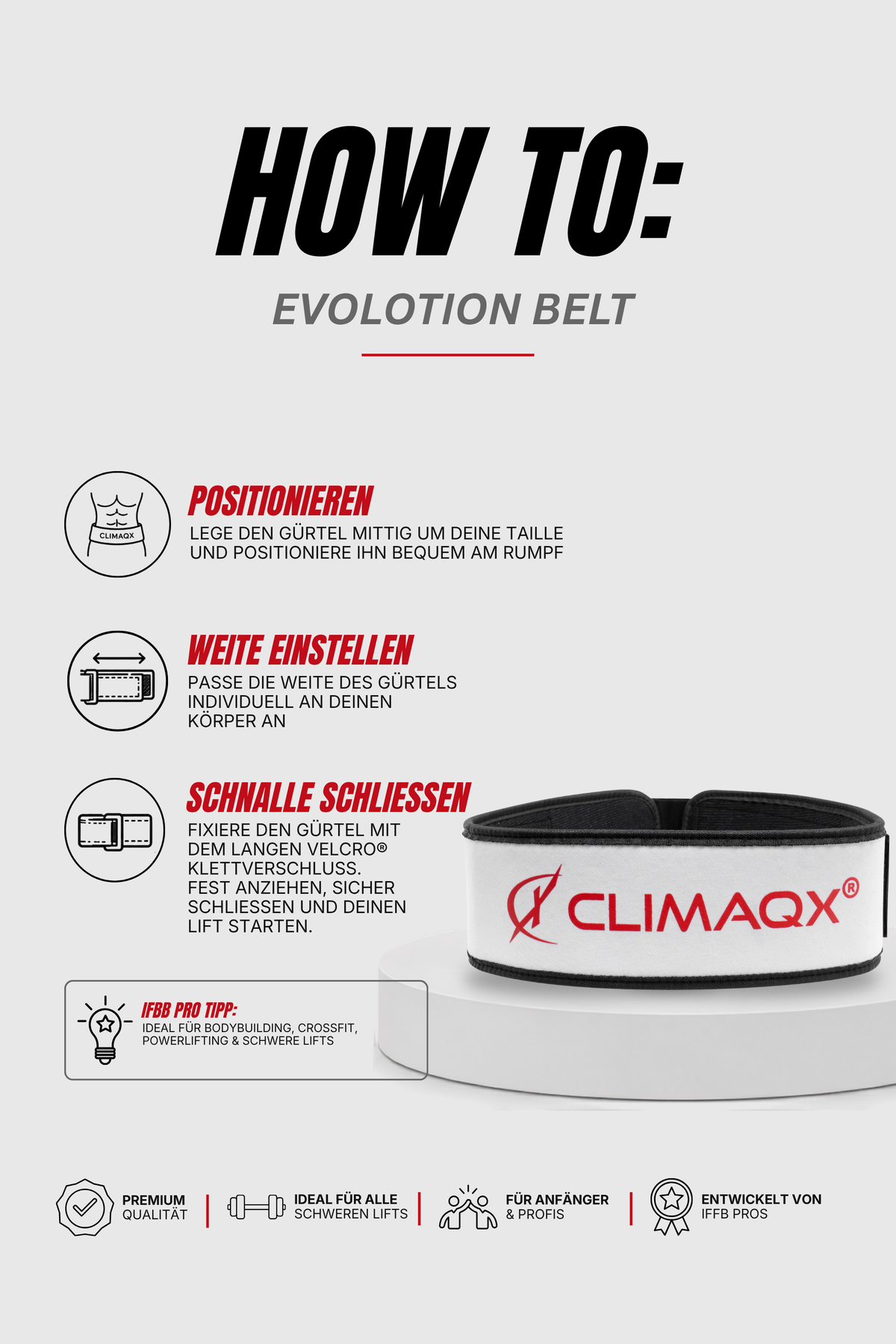 Gewichthebergürtel Evolution Neopren XS - XL
