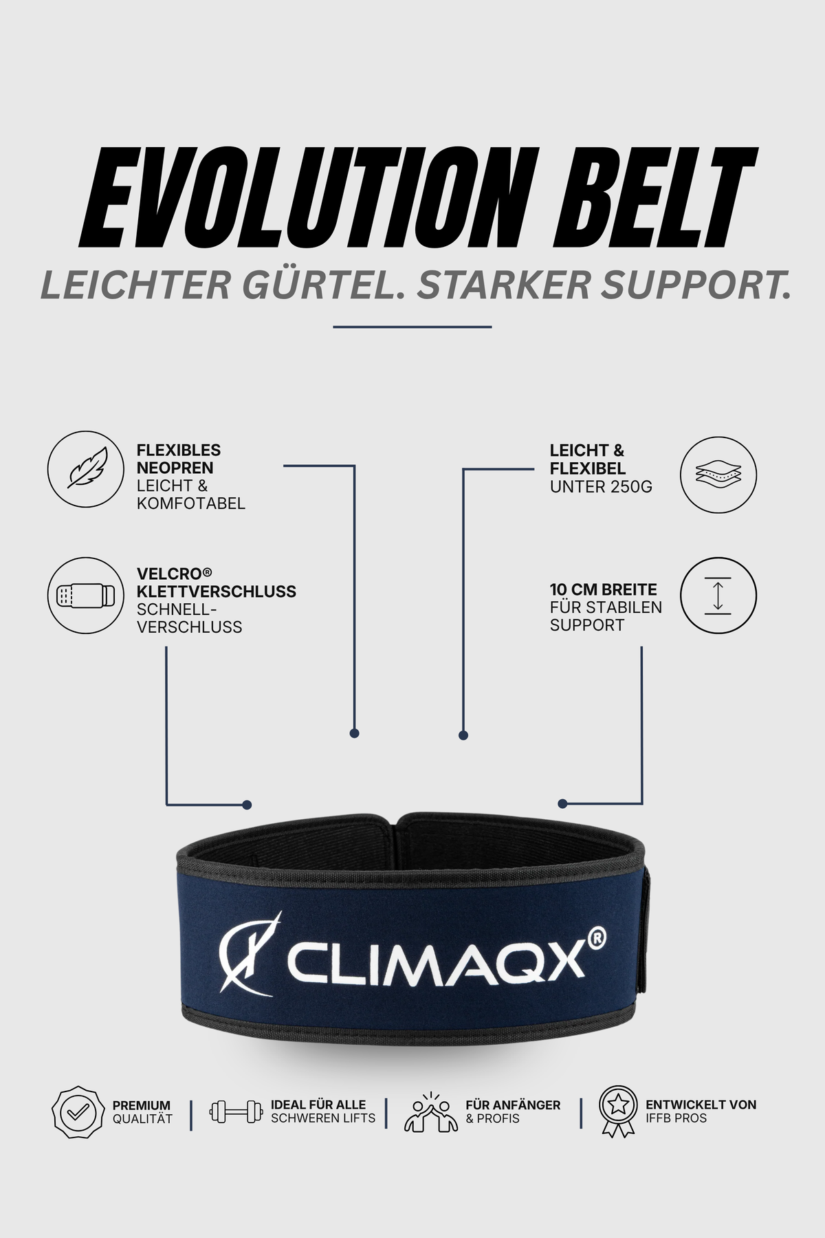 Gewichthebergürtel Evolution Neopren XS - XL