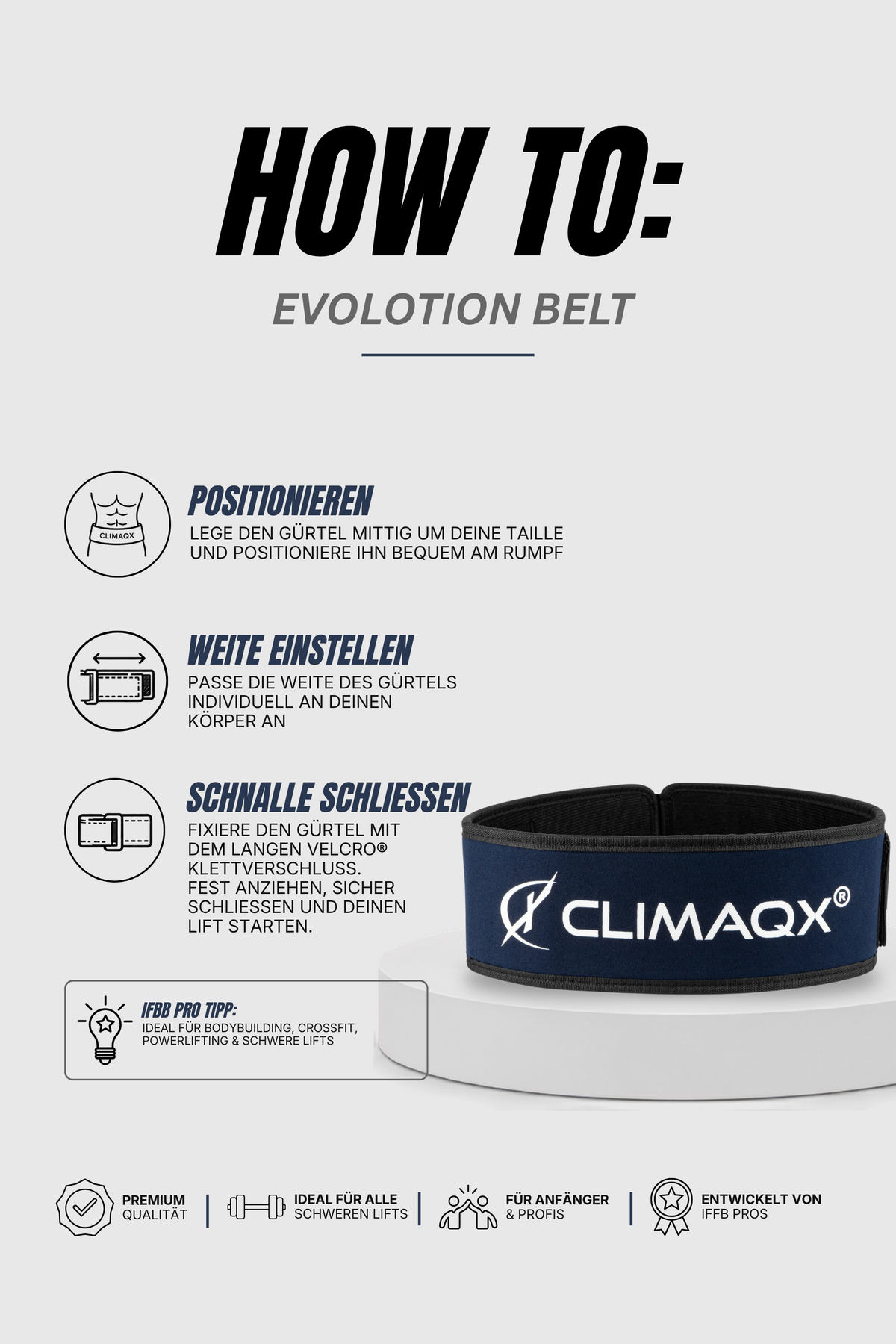 Gewichthebergürtel Evolution Neopren XS - XL