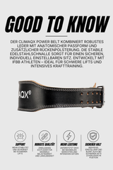 Gewichthebergürtel Power Belt Leder S - XL