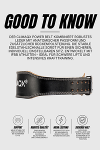 Gewichthebergürtel Power Belt Leder S - XL