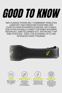 Gewichthebergürtel Power Belt Leder S - XL