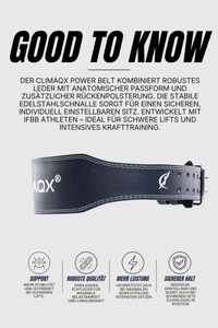 Gewichthebergürtel Power Belt Leder S - XL