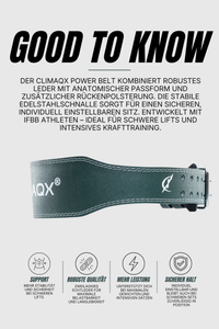 Gewichthebergürtel Power Belt Leder S - XL