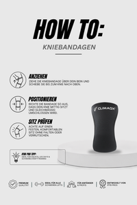 Kniebandage 2er Set für Kraftsport