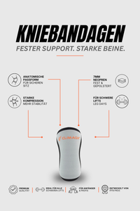 Kniebandage 2er Set für Kraftsport