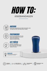 Kniebandage 2er Set für Kraftsport