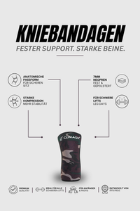 Kniebandage 2er Set für Kraftsport