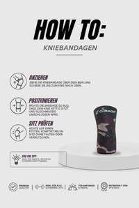 Kniebandage 2er Set für Kraftsport